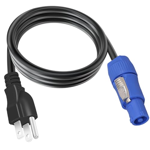 3-Prong NEMA 5-15P to PowerCON Cable 20A 3 Pin PowerCon Input Connector to NEMA 5-15P Connector Cord 16AWG for Outdoor Stage Light LED Screen-1.2M/3.9FT - size: 1.2M/3.9FT Type B