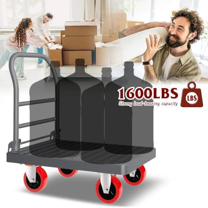 Platform Truck Heavy Duty 1600 lbs with Swivel Wheels 28" x 19" - size: 28"x19"
