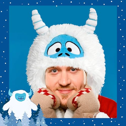 dressfan Plush Animal Hat with Ear Flaps,Novelty Christmas & Birthday Gifts for Adults & Children,One Size Fits All - color: White