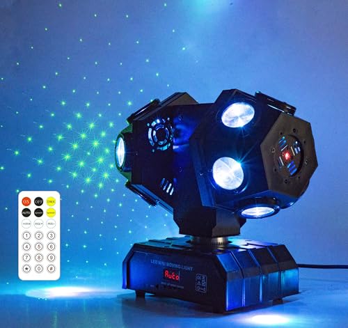 Remote Control Moving Head DJ Light 12LEDs Rotating Stage Beam Lights Uplighting Pinspot Lights for DJ KTV Disco Party Wedding Concert Festival - color: REMOTE CONTROL 12LED Stage Light