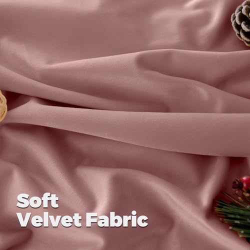 BGment Velvet Curtains 84 inches Long for Living Room, Dusty Rose Pink - color: Dusty Rose, size: 42"W x 84"L (Pack of 2)