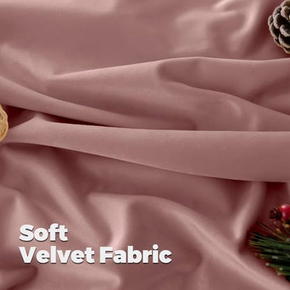 BGment Velvet Curtains 84 inches Long for Living Room, Dusty Rose Pink - color: Dusty Rose, size: 42"W x 84"L (Pack of 2)