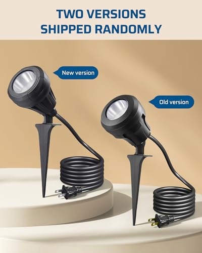 DEWENWILS 120V LED Outdoor Spotlight, 3 Extra Lenses 5.5W Landscape Light - color: Black