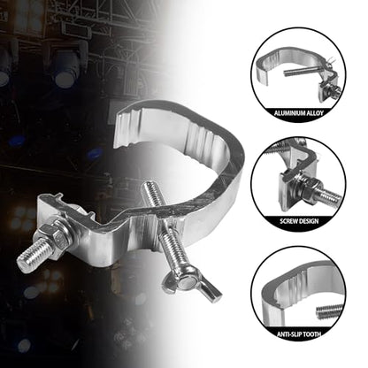 10 Pack Stage Light Truss Clamps 1.18-2 Inch | Lighting Clamps Hook, Fit 30-50 mm OD Tube/Pipe, Aluminum Alloy Truss C Clamp for DJ Light ,Spot Lights, Load Capacity 55 LB