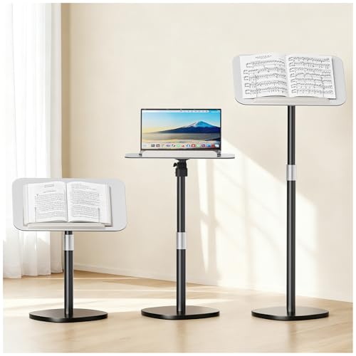 Floor Book Stand for Reading, Height Adjustable 26”-56”Music Stand