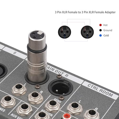 XLR Female to Female, 3 Pin XLR Female Audio Adapter，for Microphone,Mixerr,Amplifier-3 Pack - color: XLR F To XLR F*3