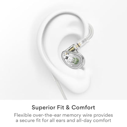 MEE audio Professional MX3 PRO Triple-Driver Hybrid Musician's in Ear Monitor Headphones with Enhanced Midrange and Warm Tonality, Noise Isolating Earphones with Detachable Cables, Transparent - color: Clear, size: MX3 PRO