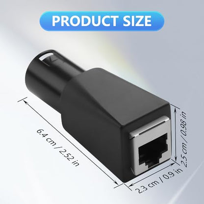 CERRXIAN 1 Pair 5-Pin XLR to RJ45 Adapter,DMX512 5-Pin XLR to Ethernet Cat5 Network Connector Plug for Lighting Console,Can use Any CAT-5 Ethernet Cable as a DMX512 Cable, DMX Controller Etc - style: 5Pin XLR Male+Female