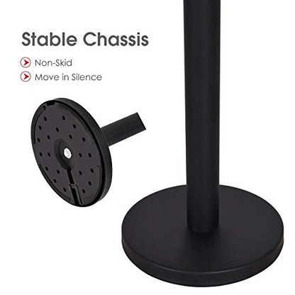 S AFSTAR Retractable Belt Stanchion Set of 6, Heavy Duty Crowd Control Stanchion W/78” Retractable Belt & Stable Base, 35" Height Safety Barriers Stanchion for Theater Hotels Clubs Museums (Black)