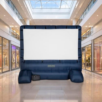 Gemmy 39127-32 Deluxe Outdoor Inflatable Movie Screen, 12-Inch Widescreen, Navy and White, 144"_Deluxe Airblown Movie Screen inflatable with storage bag (HD39127-32) - style: Outdoor Inflatable Deluxe Movie Screen