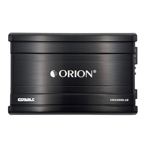 Orion Cobalt CBA3000.1D Monoblock 1-Channel Class D Amplifier for Car Subwoofer, 3000W Max, 800W RMS, 1/2/4 Ohm Stable, Adjustable Low Pass with Bass Boost, MOSFET Power Supply, Bass Knob Included - color: GREY, style: 1-Channel - 3000 Watts