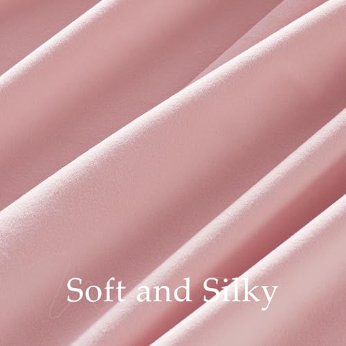 NICETOWN Baby Pink Velvet Room Darkening Curtains 96 inch Long - color: Baby Pink, size: 52"W x 96"L (Pack of 2)