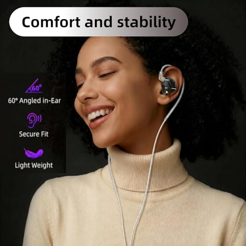 KZ ZS12 PRO 2 in Ear Monitor Headphone, 5BA+1DD 6 Hybrid Driver Gaming Earbuds Wired Earphones, HiFi Clarity Sound Immersive Bass IEMs for Gaming Musician Singer Audiophile (Silver without Microphone) - color: Silver, style: without mic