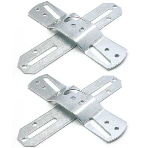 Luomorgo 4" Light Fixture Mounting Bracket, 2 Sets Rotatable Light Crossbar | Universal, Steel, for Ceiling Fan & Wall Mounted Light
