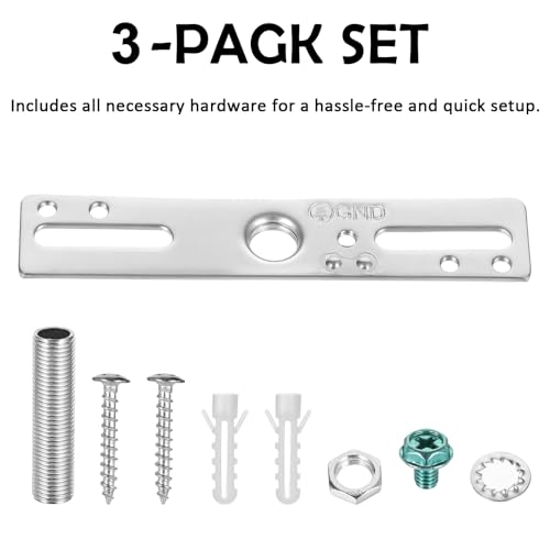 3 Pack Ceiling Light Fixture Mounting Bracket Kit, 4 Inch Light Crossbar Mounting Bracket Universal Lamp Fixture Hardware Set Lighting Crossbar Kit for Chandelier Wall Lights with Screws