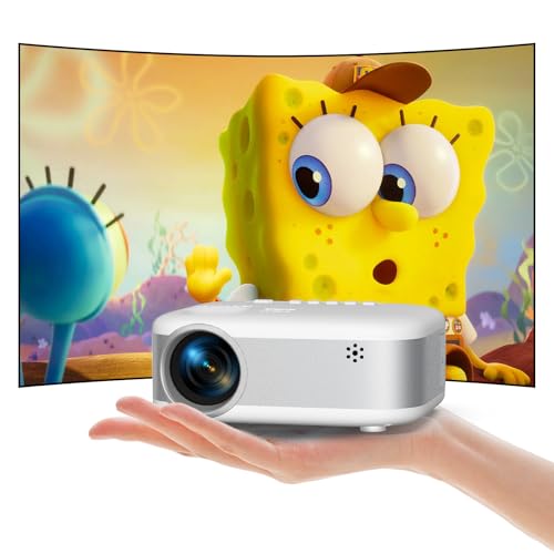 PANSEBA Mini Projector, 2025 Upgraded 1080P HD Projector, Portable Projector with Bluetooth, Movie Projector Compatible with Smartphone/Laptop/TV Stick/HDMI/USB