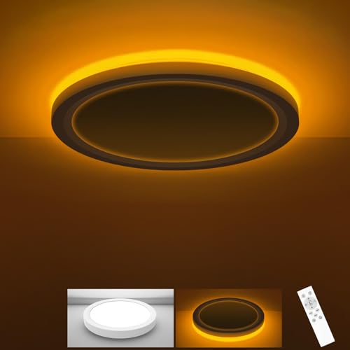 zemty 7 Inch LED Ceiling Light with Night Light 1800K, 3000K/4000K/6500K Dimmable Light Fixtures with Remote Control,12W 1200lm Flush Mount Ceiling Lamp for Bedroom LivingRoom Bathroom Kitchen-White - color: White, size: 7in-1Pack