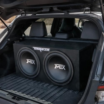 MTX 12" 1200W Dual Loaded Car Subwoofer Audio with Sub Box and Amplifier, TNP212D2 - style: Dual 12" Subwoofer Enclosure + Amplifier Subwoofer