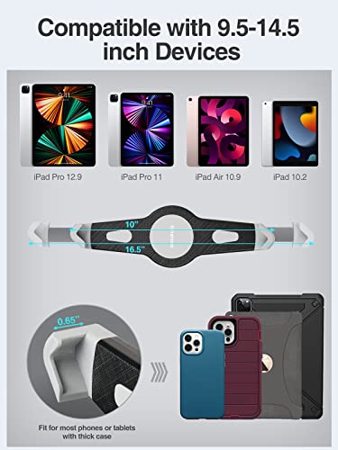 elitehood Floor iPad Music Stand, 70" Gooseneck iPad Stand Tripod for iPad | Heavy Duty Metal iPad Stand for musicians, iPad Holder Compatible with iPad Pro Air 13 11 & 9.5-14.5 inch Large Tablets
