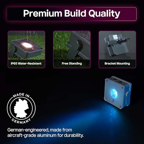 Ape Labs Mini 2+ Ultra Efficient LED Uplighting with Remote & 10 Hours Battery Life for Weddings, DJs & Event Lighting - IP65 Waterproof RGBaW Spotlight with MusikMode & DMX App Control - Set of 2 - color: Creme, size: Set of 2