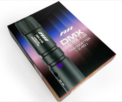 PMI Wireless DMX Transmitter – 2.4GHz Long-Range DMX512 Control for SmokeNINJA Pro – Works with PMI 2.4G Wireless DMX Receiver – USB-Powered, 100m Range, 3-Pin DMX Console Connection