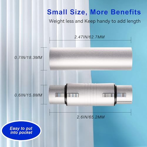 XLR Adapter 4 Pack (2-Pair), 2 Male to Male Connector & 2 Female to Female Coupler,3 PIN XLR Adapter Connector Compatible with Microphone,Mixer,Silver - size: 2PX2(Male to Male, Female to Female), style: XLR Adapter