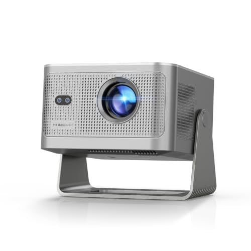 Smart Projector Built-in TV Stick, 4K Projector 650 ANSI Native 1080P, Wifi | Auto Focus & Obstacle Avoidance, Bluetooth Voice Control, Portable Projector for Bedroom Outdoor, Fits HDMI/USB/PS5/Laptop - color: Gray