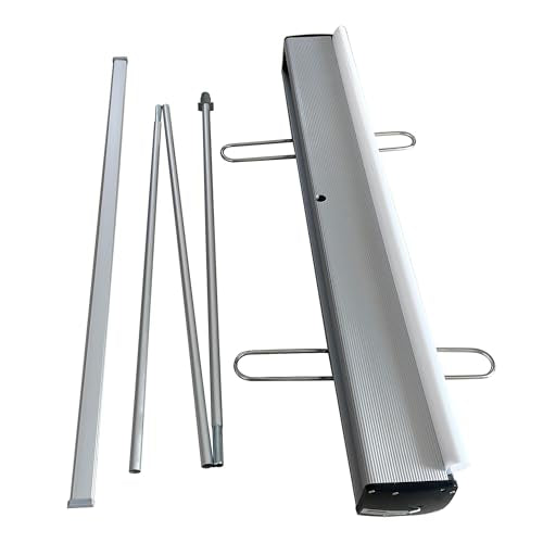 33.5"x80" Retractable Roll up Banner Stand，with heavy-duty base and Padded Carrying Bag ，for Trade Shows, Conferences, Promotional Events (STAND ONLY) - size: 33.5"