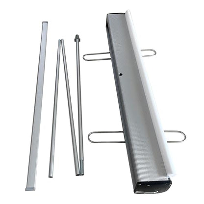 33.5"x80" Retractable Roll up Banner Stand，with heavy-duty base and Padded Carrying Bag ，for Trade Shows, Conferences, Promotional Events (STAND ONLY) - size: 33.5"