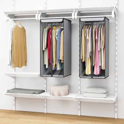 Univivi Garment Bags for Hanging Clothes, Cloth Bag 40 In, 2 PCS, Grey - color: Grey, size: 40"-2PCS