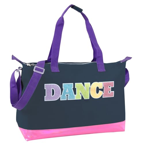 Garment Dance Shoulder Bags for Girls, Teen Dancers, Costumes, Boys | Holographic Glitter Dance Bag for Kids - color: Dance Rainbow
