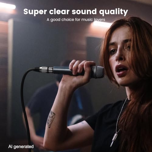MOSWAG XLR Female to 1/4 Male Microphone Cable Quarter Inch to XLR Cable | 3 Pin Shielded Microphone Cord 24K Gold Plated OFC Shielding Compatible with Mixer Power Amp Sound Console Studio Recording - size: 16.4 ft