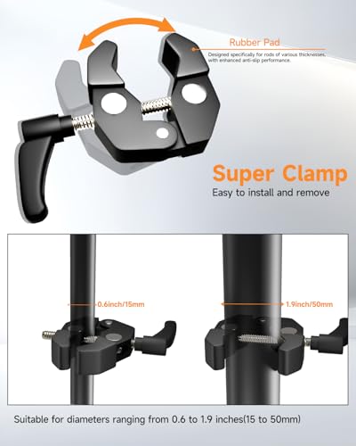 SH iPad Holder for Mic Stand - Tablet Holder for Mic Stand with 360° Rotation, Adjustable ipad Holder Stand with Super Clamp for Music Stand, Treadmill, Compatible 4.7 to 13-inch iPhones and Tablets - size: AC010-Bean pod Clamp