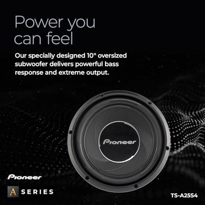 Pioneer A-Series TS-A25S4 10" Subwoofer 1300W Max - size: 10" - 1200W, style: Component Subwoofer