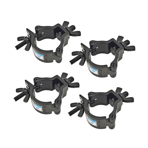 1-1/2" Stage Light Clamp Truss O Clamps 38-40mm Aluminum 4Pcs | DJ Lighting Clamps Heavy Duty 220 Lbs for 1.5" OD Tube Pipe