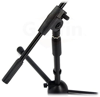 GRIFFIN Short Boom Mic Stand (Low Profile-X Series) – Tripod Mount for Kick Drum, Guitar Amps, Studio Desks, Singing & Home Recording Use - size: 1 Pack
