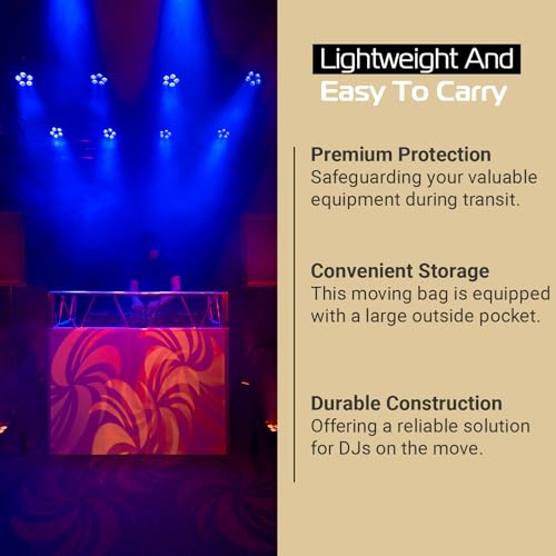 Headliner Padded Carrying Bag for Indio DJ Booth - Premium Carry on Bag with Large Outside Pockets, Padded Protection, and Lightweight Design - Safeguard Your DJ Equipment on the Go - style: Premium Carrying Bag
