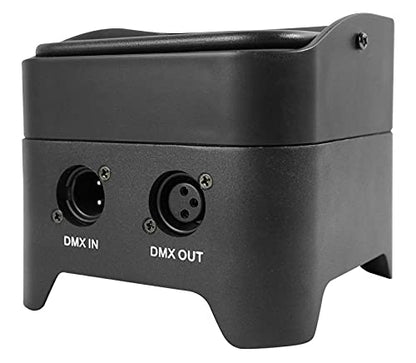Rockville Best PAR 50 Black Rechargeable Par Wash Uplight, Wireless DMX | 15-Hour Rechargeable Battery, RGBWA, UV, IRC Remote, Sound Activated, Flicker Free, 6500 Lux, 4x6W LEDs - color: Black