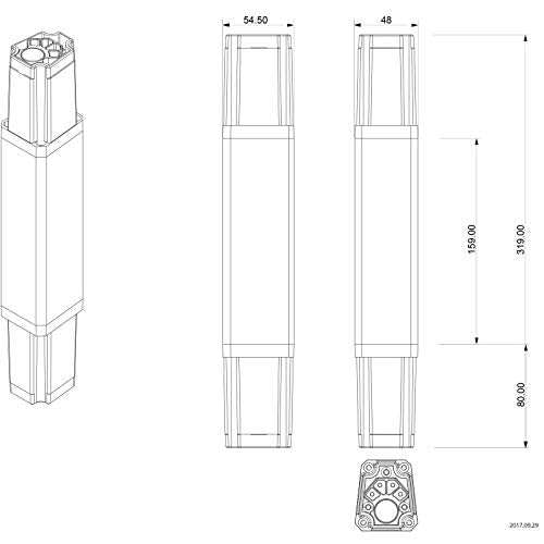 Electro-Voice Evolve 50 Short Column Speaker Pole, Black - color: Black