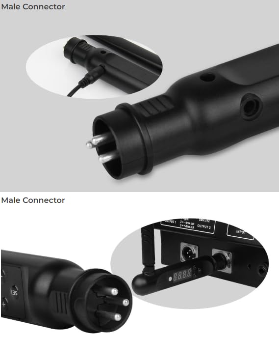 MiBOXER FUTD01 DMX512 Wireless LED Transmitter, 80 Channels, Black