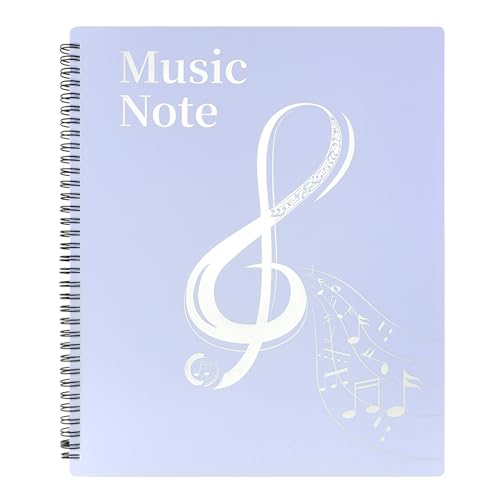 MUDOR Sheet Music Folder for Letter Size 8.5X 11 Inches, 60 Pages - color: Purple