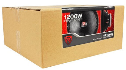 Rockville RVP18W8 18" Raw Replacement DJ PA Subwoofer, 8 Ohm | 1200W Peak / 600W RMS, 90 Oz Magnet, 3" CCAW Voice Coil, Paper Cone, Steel Basket, Banana Terminals, 26Hz-500Hz, 101dB - style: 8 Ohm