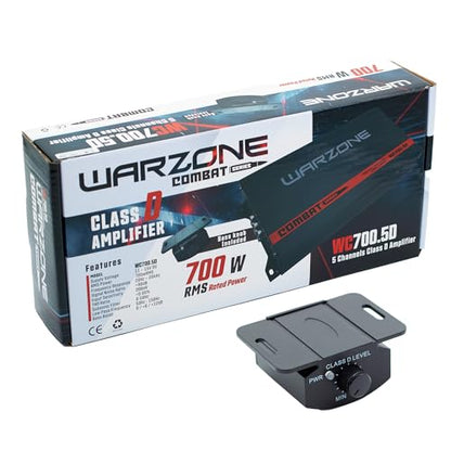 Warzone Series Car Amplifiers - True RMS Power Class D Amps, 1/2/4 Ohm Stable, Multi-Channel and Monoblock Options, Remote Sub Control (700W / 5 Channels) - size: 700 watt 5 Channels