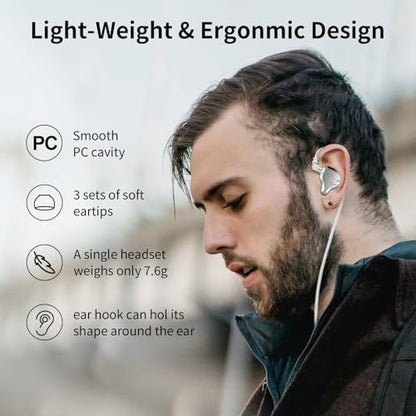 KZ ZS10 Pro Gaming Earbuds, 4BA 1DD Gaming Wired Earbuds with Mic, IEM Headphone Multi Driver HiFi Monitor Headphones, KZ in Ear Earphoner with 2PIN IEM Cable, All in One Button (Black with Mic) - color: Black, size: With Microphone