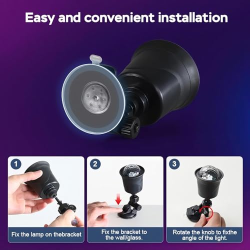 2-Pack Rechargeable Disco Ball Light Indoor Sound Activated Party Lights | Portable Party Lights Disco Ball Lights USB for Home Car Room Dance Gifts Birthday Karaoke Halloween Christmas Decorations