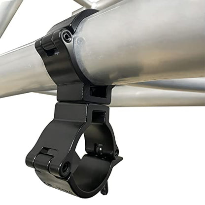 4 Pack Dual Swivel Clamp Turn As Needed Two 360 Degree Clamps, Lighting Truss Swivel Coupler DJ Light Clamps, Fit for 1.88-2 Inch (48-51mm) OD Tube/Pipe, Heavy duty 220lbs, TUV Certificated - color: Black