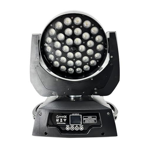 LED Moving Head DJ Lights, 36x18W LED Moving Head Beam Stage Light Spotlight Lamp 270/540° Rotation Angle 16CH DMX512 RGBW Control for Disco DJ Club Christmas Birthday Wedding Party Stage Christmas - color: 36x18W LEDs