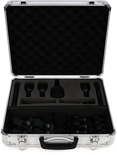 AUDIX FP7 Fusion Series 7-piece Drum Mic Kit for Kick, Snare, Toms, and Overheads with Travel Case - Black