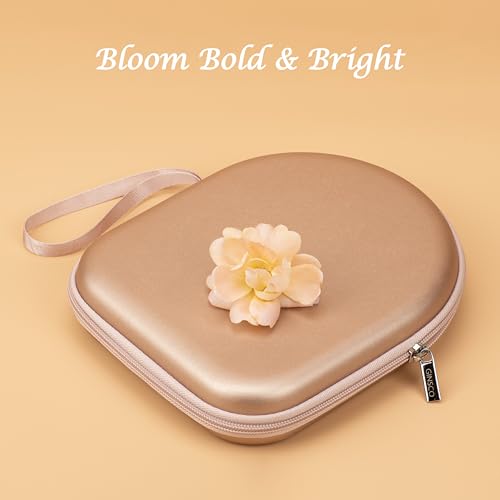 Ginsco Case Compatible with JBL Tune 510BT/520BT/500BT/Junior 320, with Sony WH-CH520/510, Ultra-Slim Hard Shell Waterproof Headphone Case for On Ear Headphones (Rose Gold) - color: Rose Gold
