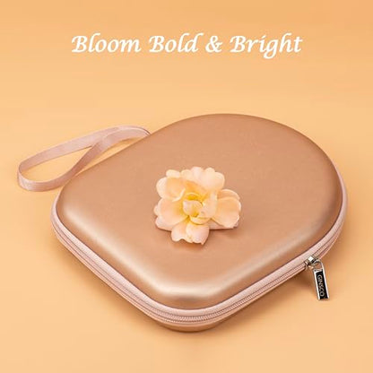 Ginsco Case Compatible with JBL Tune 510BT/520BT/500BT/Junior 320, with Sony WH-CH520/510, Ultra-Slim Hard Shell Waterproof Headphone Case for On Ear Headphones (Rose Gold) - color: Rose Gold
